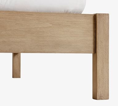 Square Leg Wood Platform Bed, Charcoal, Full - Image 2