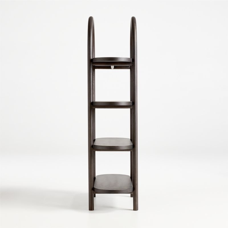 Canyon Black Wood Tall 4-Shelf Bookcase by Leanne Ford - Image 5