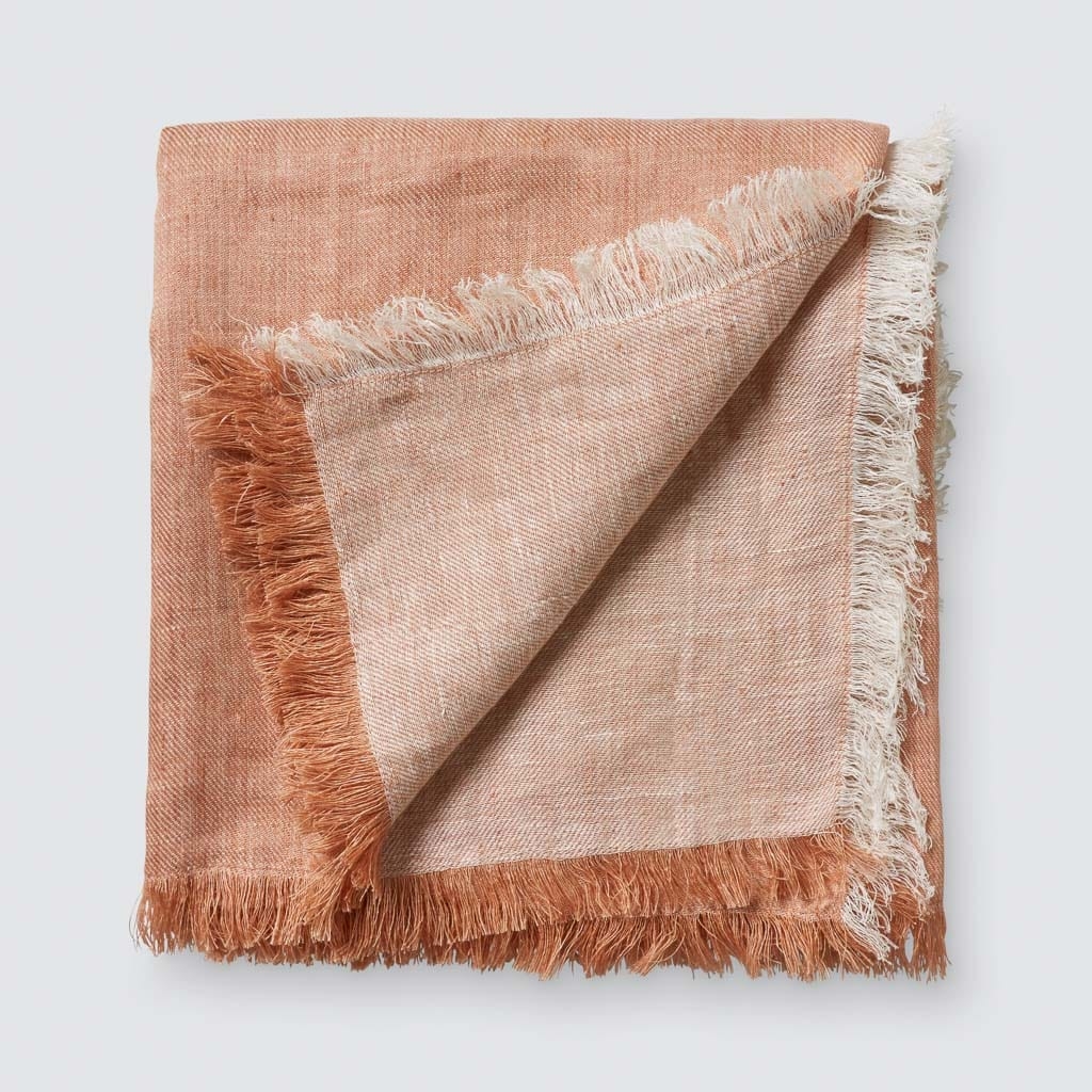 The Citizenry Arya Linen Bed Blanket | Clay - Image 10