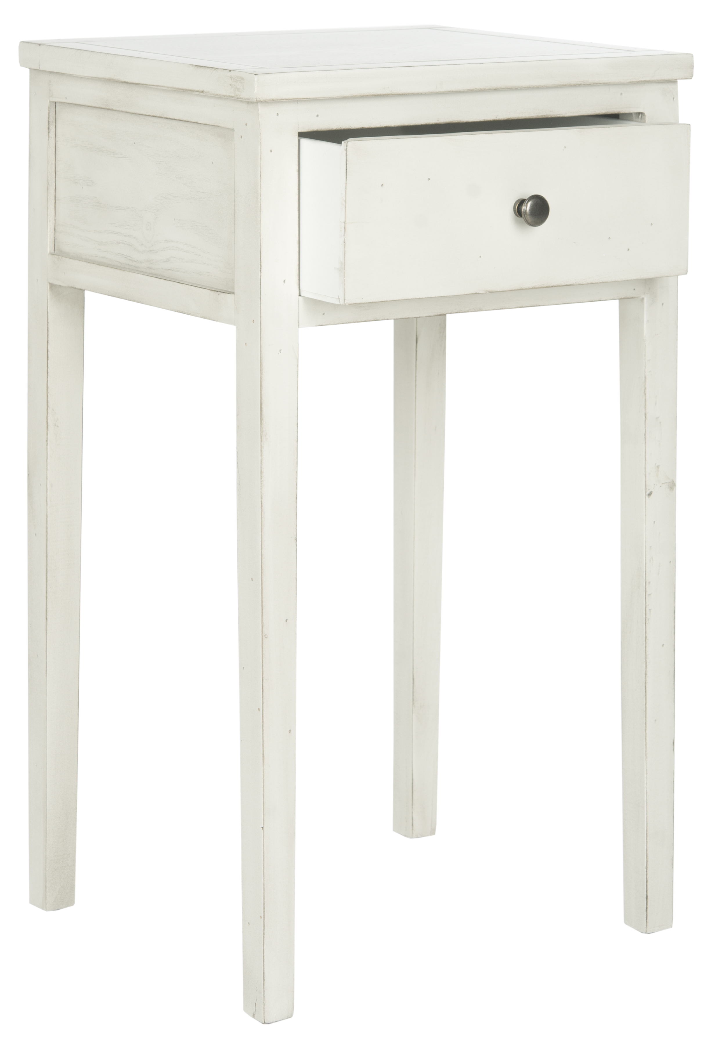 Abel Nightstand With Storage Drawer - Shady White - Safavieh - Image 1