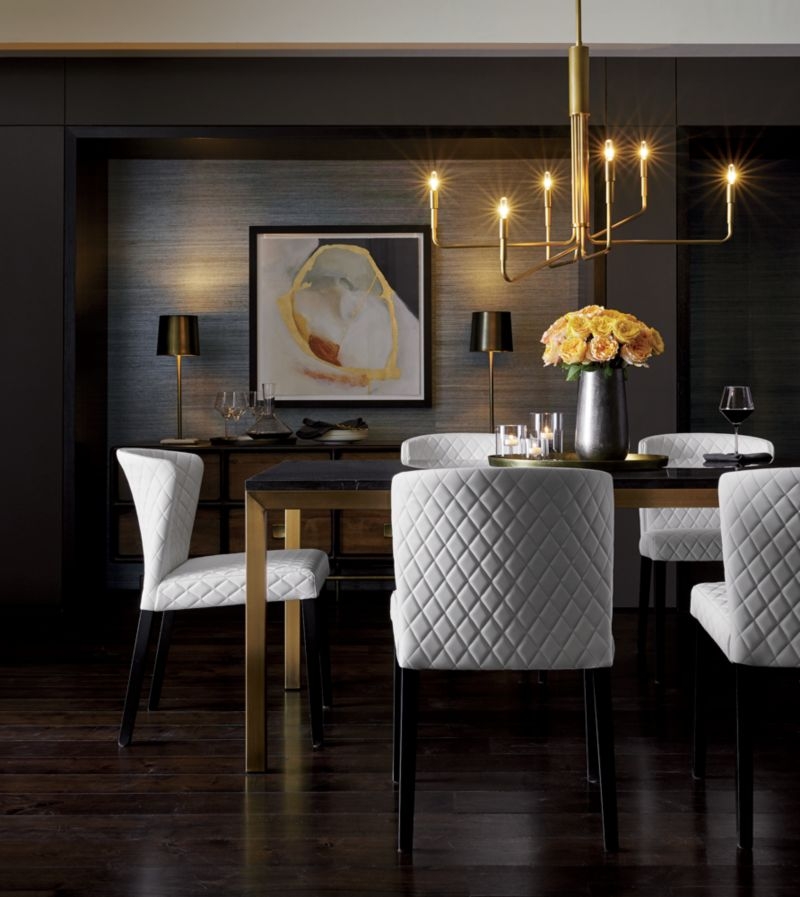 Curran Quilted Oyster Dining Chair - Image 4