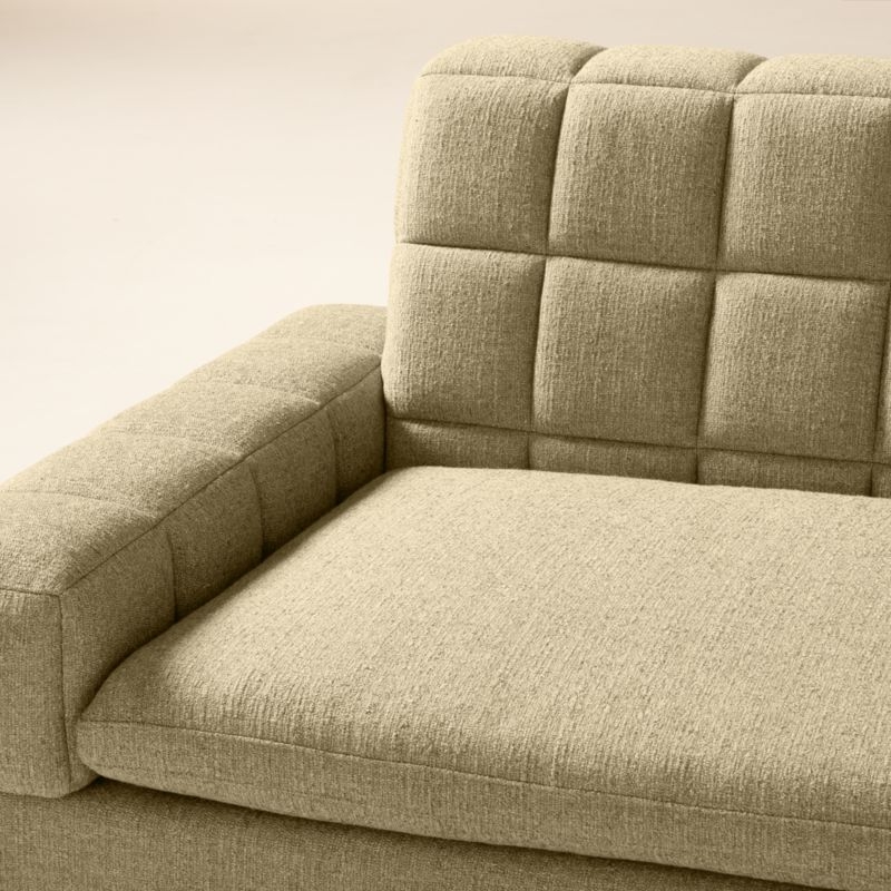 Kanan 112" Light Brown Quilted Fabric Sofa by Kravitz Design - Image 5