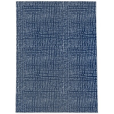 DOTS ABSTRACT NAVY Outdoor Rug By Ebern Designs - Image 0