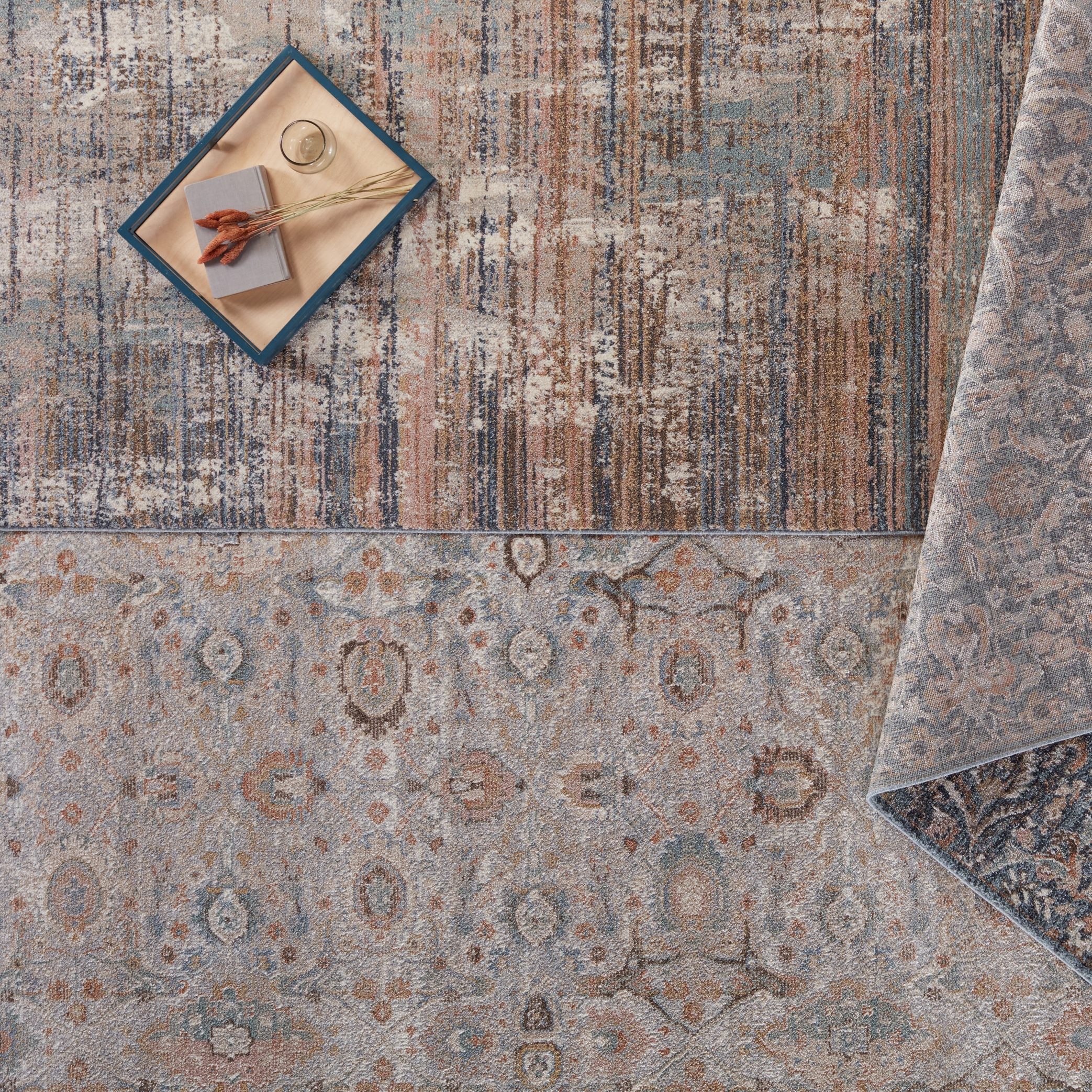Vibe by Etienne Oriental Light Taupe/ Light Gray Area Rug (9'6"X12') - Image 5