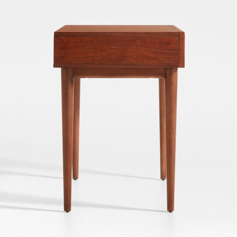Tatum Walnut Wood Desk with Drawer - Image 4