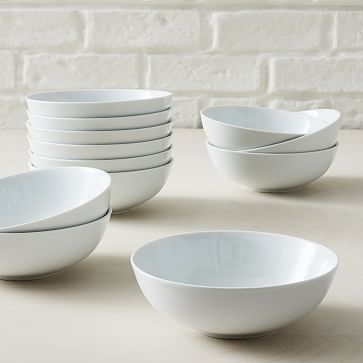 White Porcelain Bowls Caterer's Set, Set of 12 - Image 1