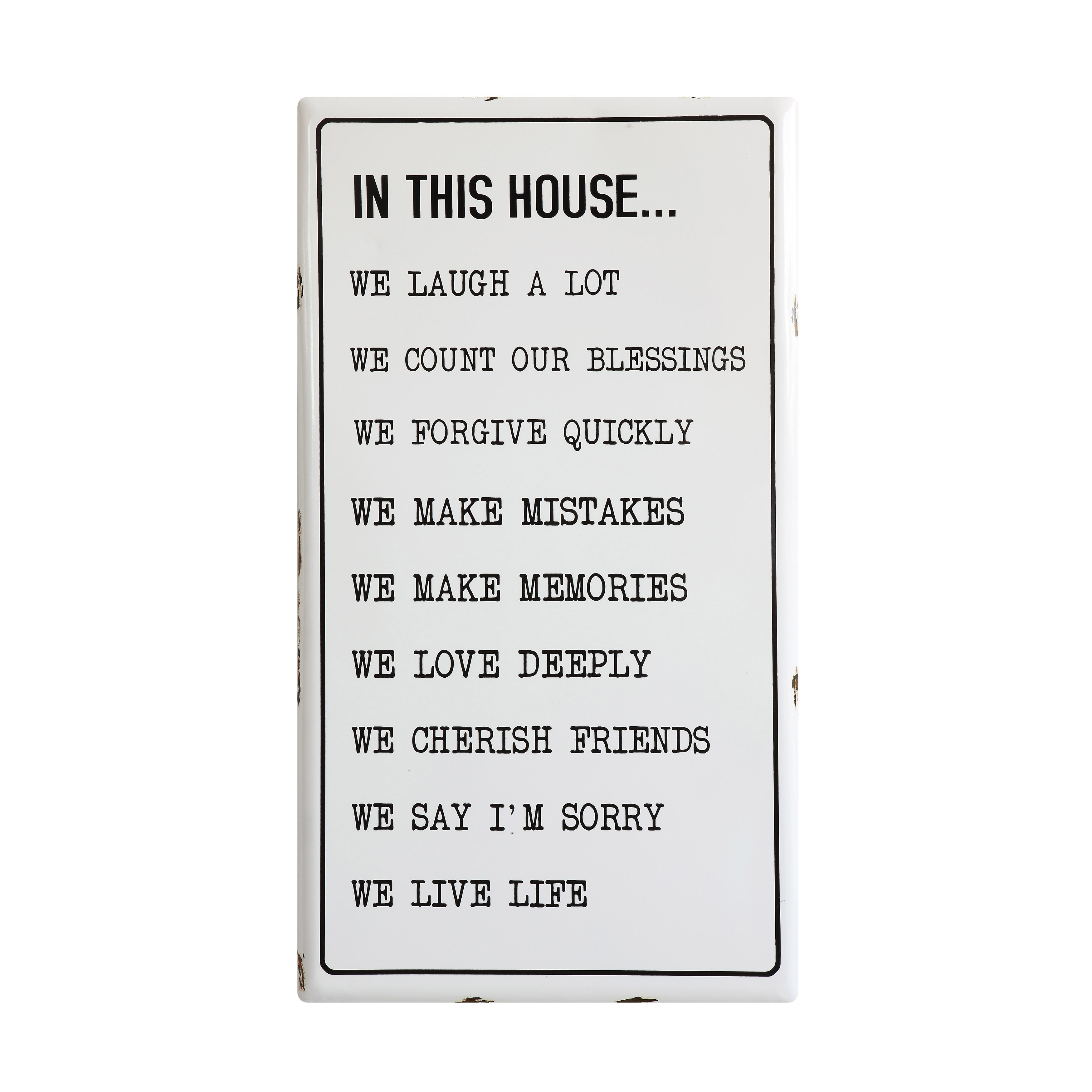 "In This House ..." Enameled Wall Plaque - Image 0