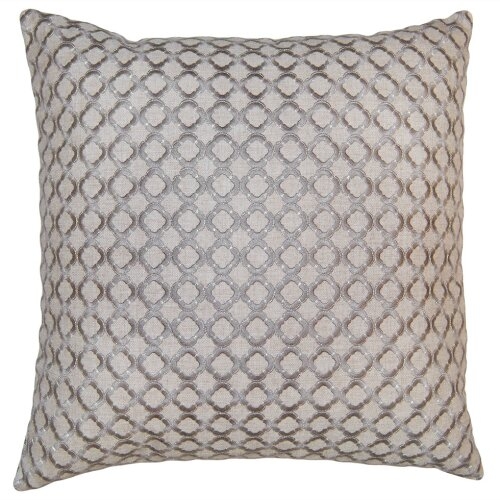 Square Feathers Domain Ornate Pillow Cover & Insert - Image 0