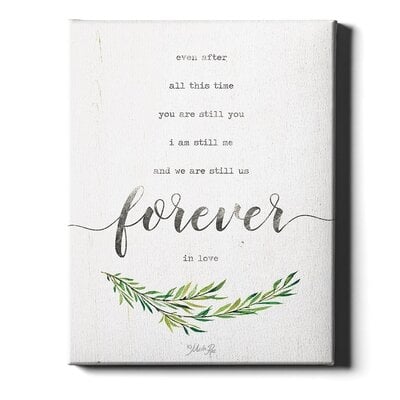 Forever In Love Stretched Canvas Art Print - Image 0