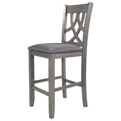 Farmhouse Two Piece Padded Round Counter Height Kitchen Dining Chairs - Image 0