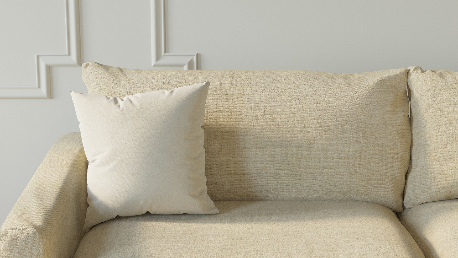 Throw Pillow 16", White Classic Velvet, 16" x 16" - Image 2