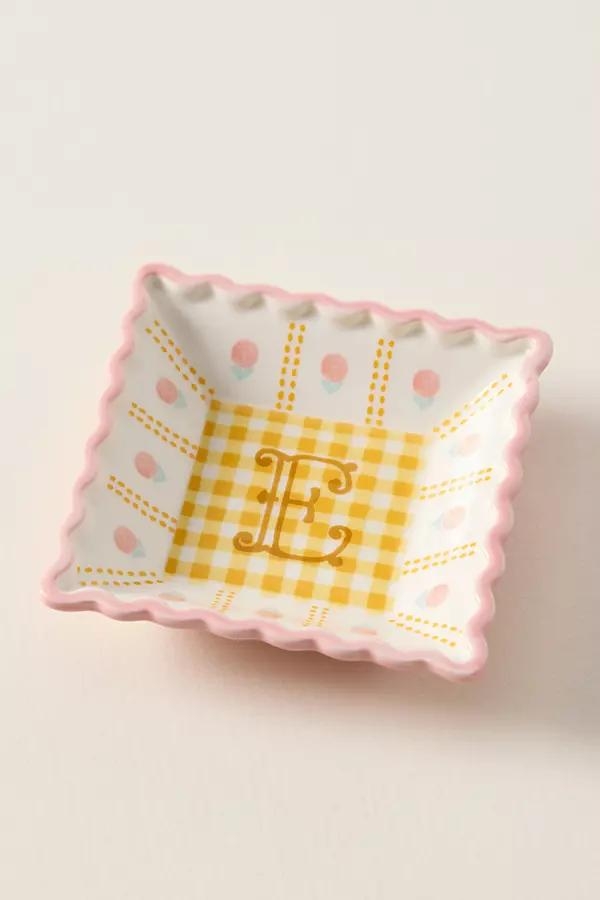 Georgia Monogram Stoneware Trinket Dish - Image 0