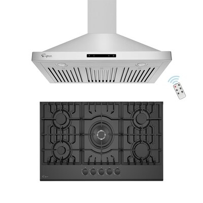 2 Piece Kitchen Package with 29.92" Gas Cooktop & 29.5" Wall Mount Range Hood - Image 0