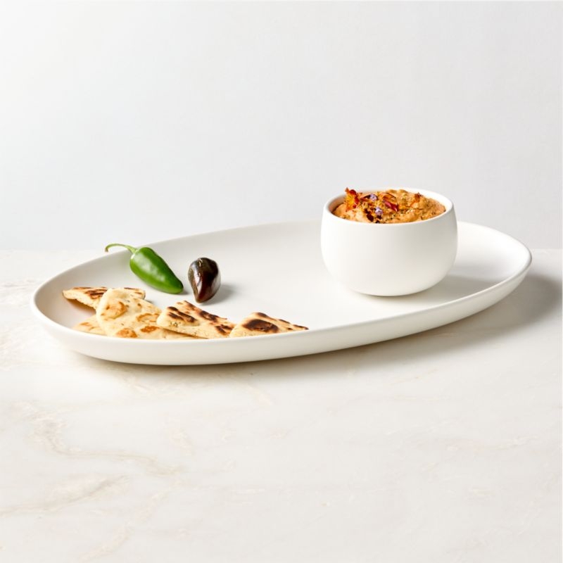 Mori Matte White Chip and Dip Set of 2 - Image 3