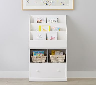 Cameron Bookcase Cubby & Cubby Drawer Base, Simply White, In-Home Delivery & Assembly - Image 4