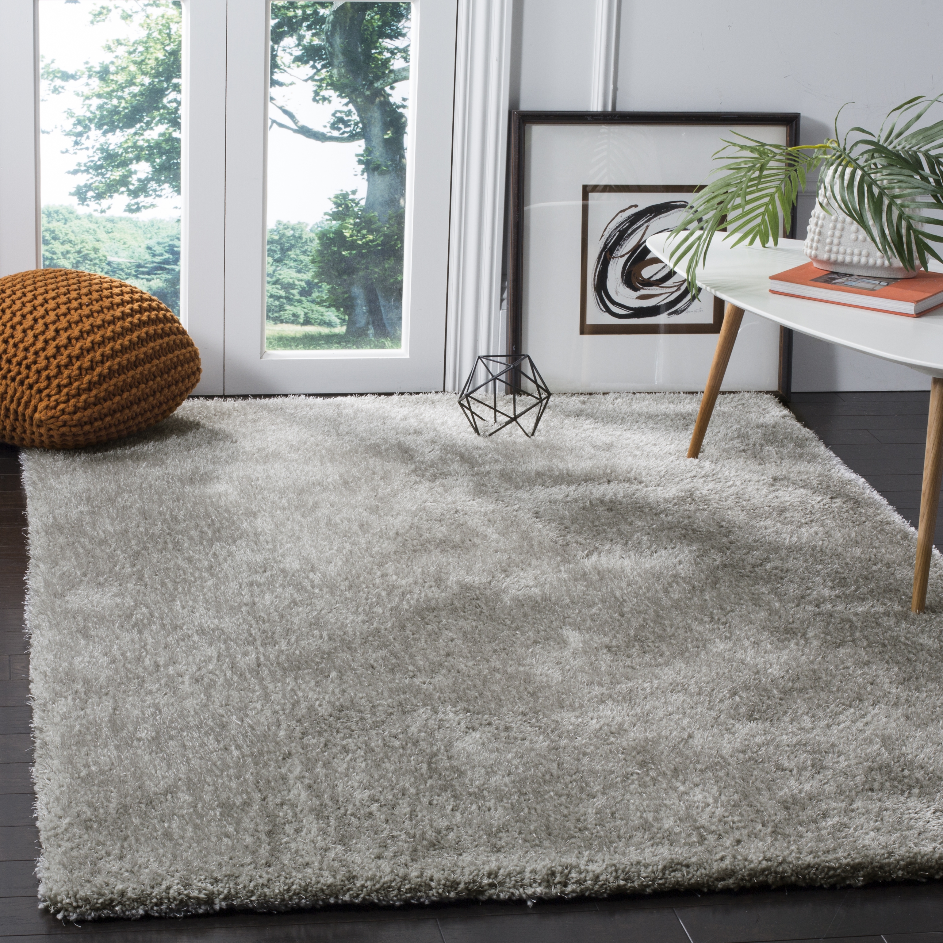 Arlo Home Hand Tufted Area Rug, SGTW711E, Light Grey,  4' X 6' - Image 1