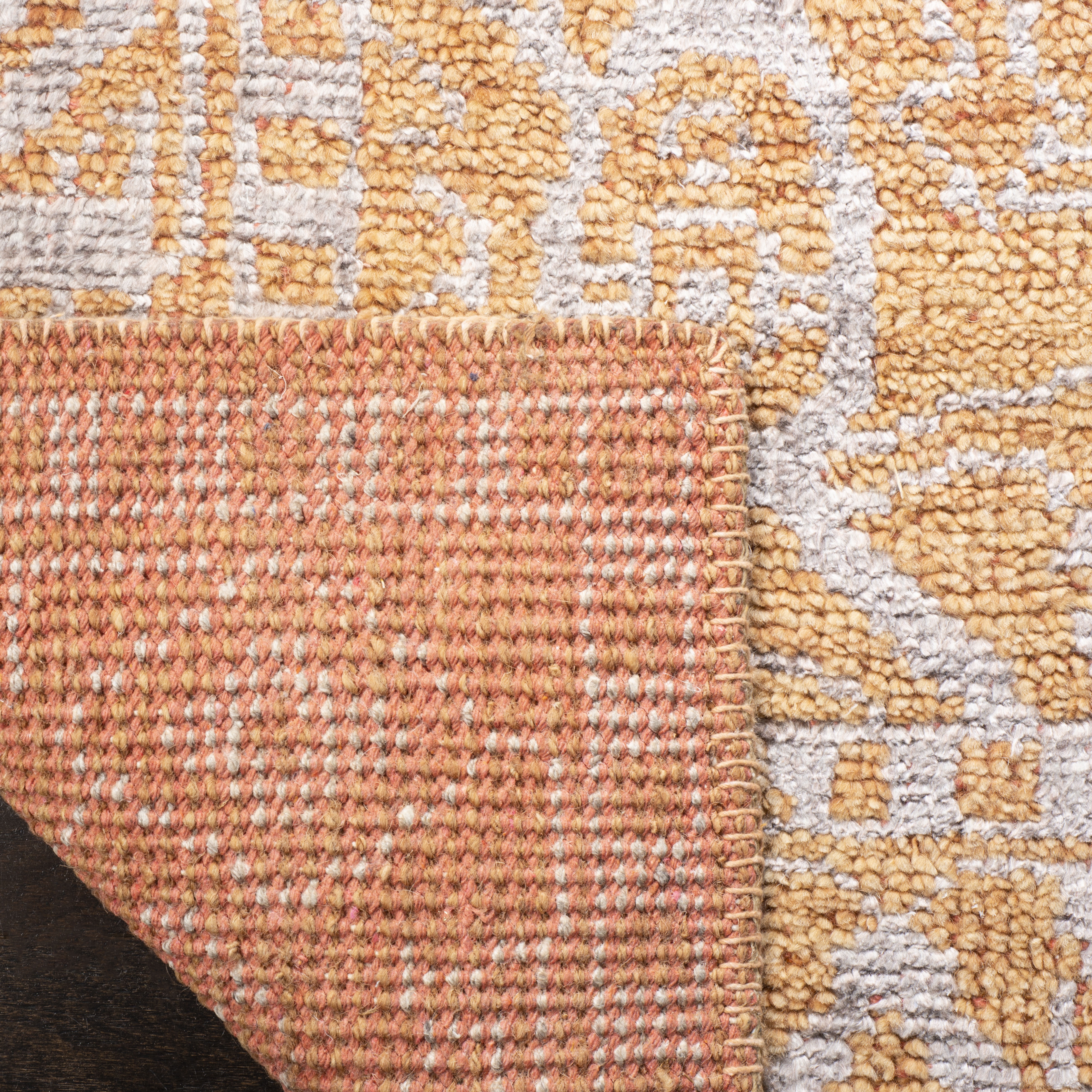 Arlo Home Hand Knotted Area Rug, STW245A, Brown/Silver,  4' X 6' - Image 2