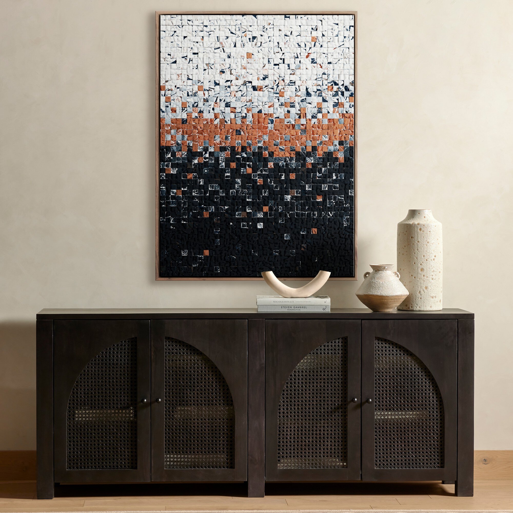 Surge by Douglas Galloway - Rustic Walnut Floater - Image 1