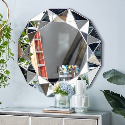 Large Geometric Wall Mirror, 39.5" - Image 0