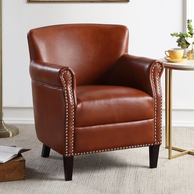 Gail 29.5" W Faux Leather Armchair - Image 0