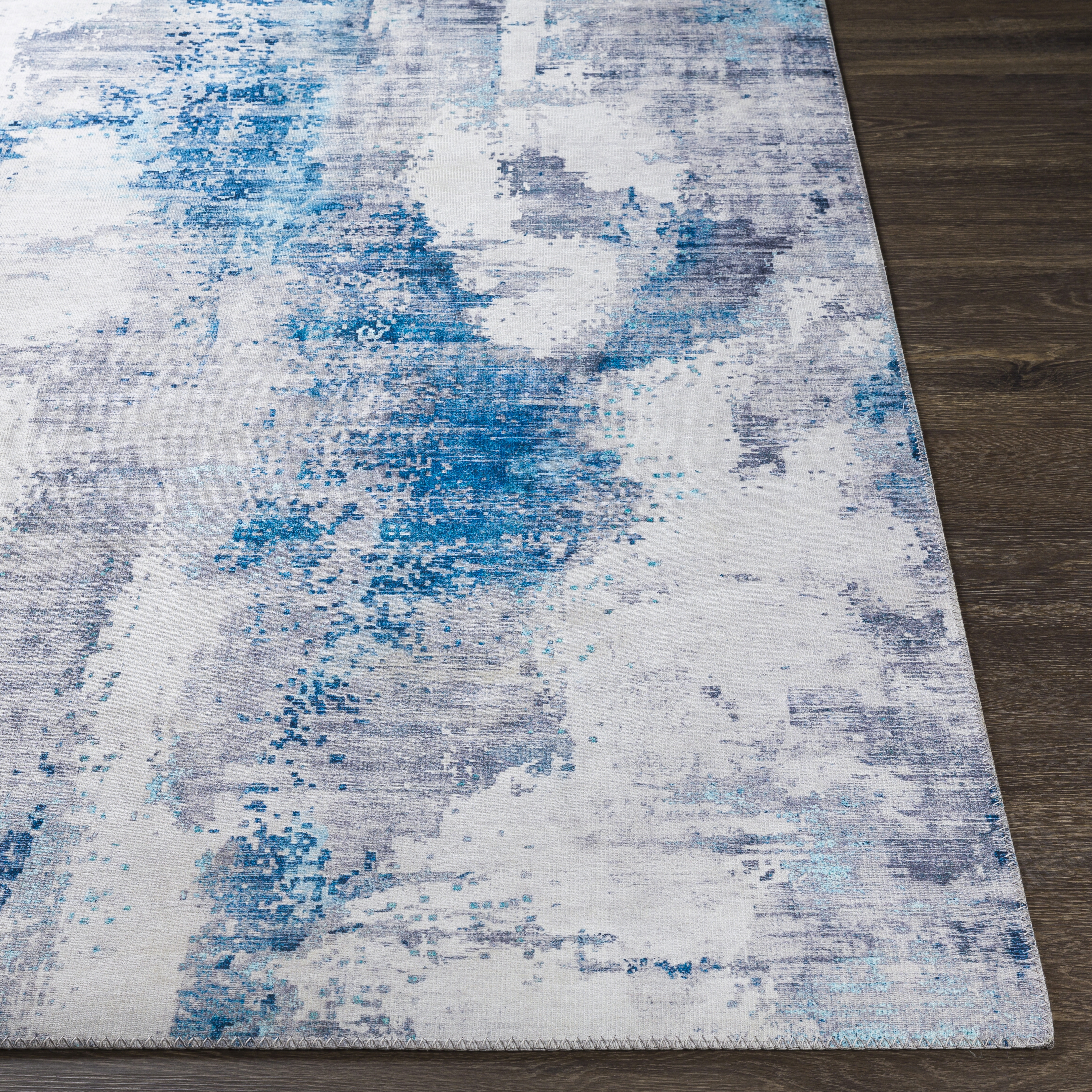 Olivia Blue Indoor 8'10" x 12' Machine Woven Rug - Image 2