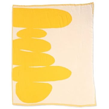 Claudia Pearson Cotton Knitted Blanket, Desert, Yellow, Cotton, Medium - Image 2