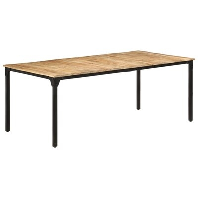 17 Stories Dining Table 78.7"X39.4"X29.9" Rough Mango Wood - Image 0