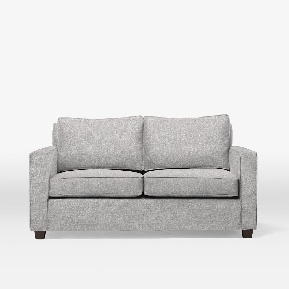 Henry Basic Sleeper Sofa, Twin, Chenille Tweed, Frost Gray - Image 0
