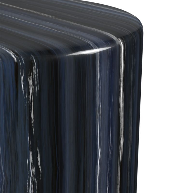 Cylinder Navy Blue Garden Stool End Table - Image 1