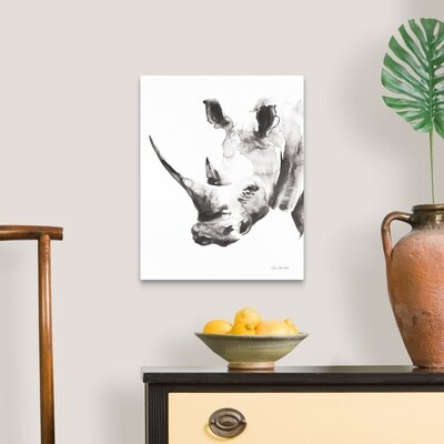 Rhino Gray Crop Canvas Wall Art - Image 0