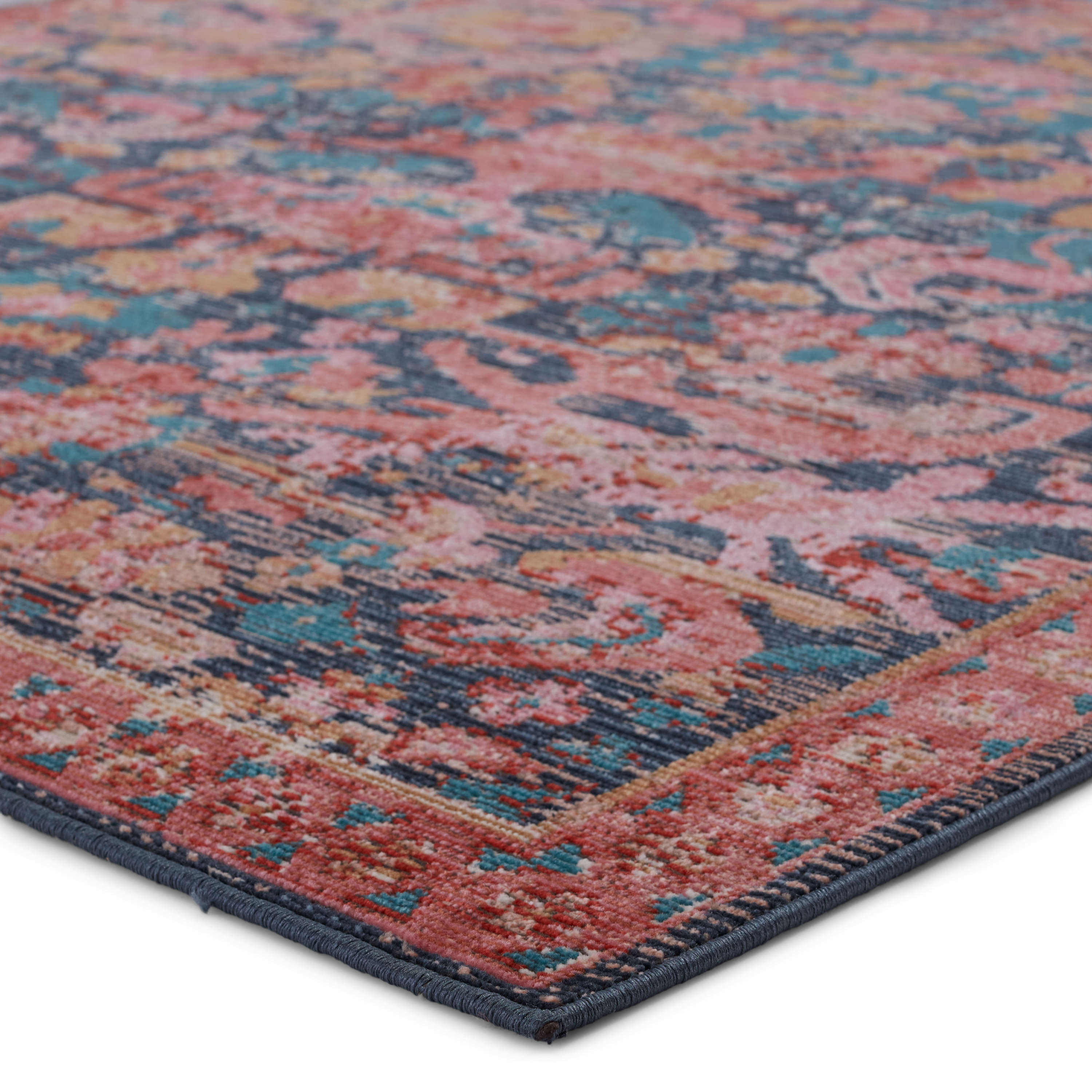Vibe by Maven Indoor/ Outdoor Oriental Pink/ Blue Area Rug (8'X10') - Image 1