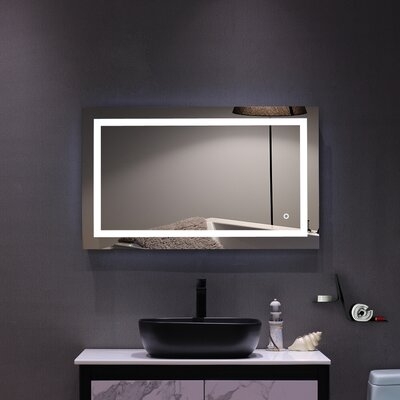 Chunhelife LED Lighted Wall Mount Mirror Bathroom Vanity Make Up Whole Backlit Mirror 32"X 32" - Image 0