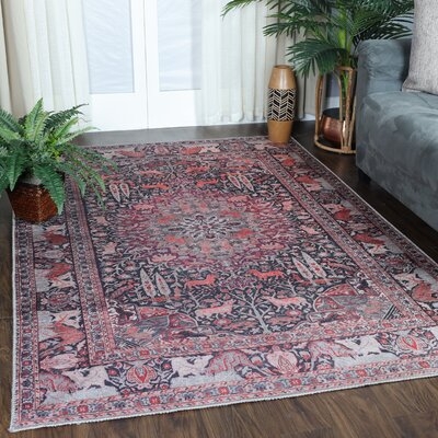 Dragomira Modern Oriental Medallion Polyester Indoor Area Rug By Haus&Home - Image 0