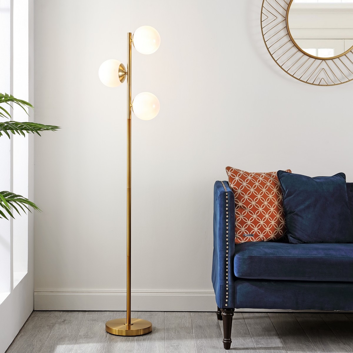 Devlyn 3Lt 62" Floor Lamp - Gold - Safavieh - Image 1