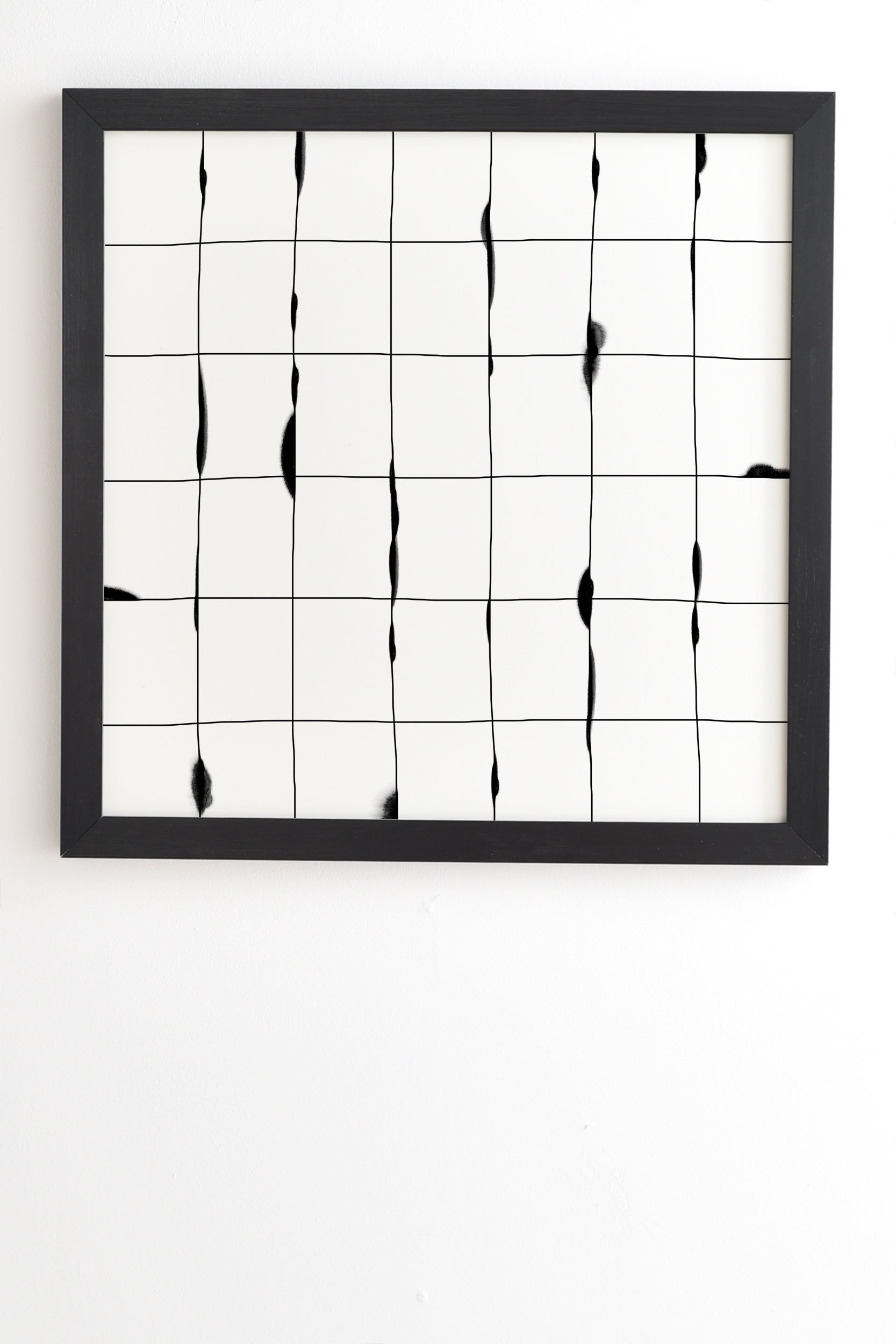 Iveta Abolina Between the Lines White Black Framed Wall Art - 12" x 12" - Image 0
