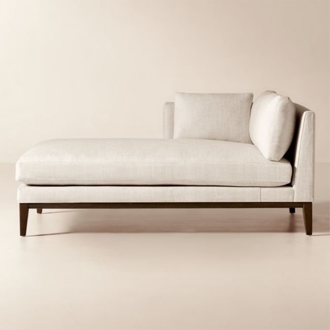 Mona Off-White Performance Linen Left-Arm Chaise - Image 0