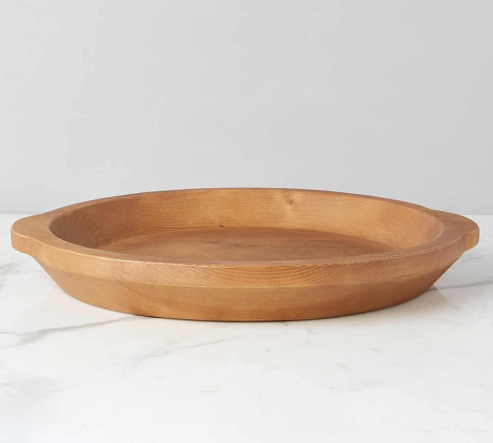 Handmade Reclaimed Pine Grain Bowl, Large - Natural - Image 0