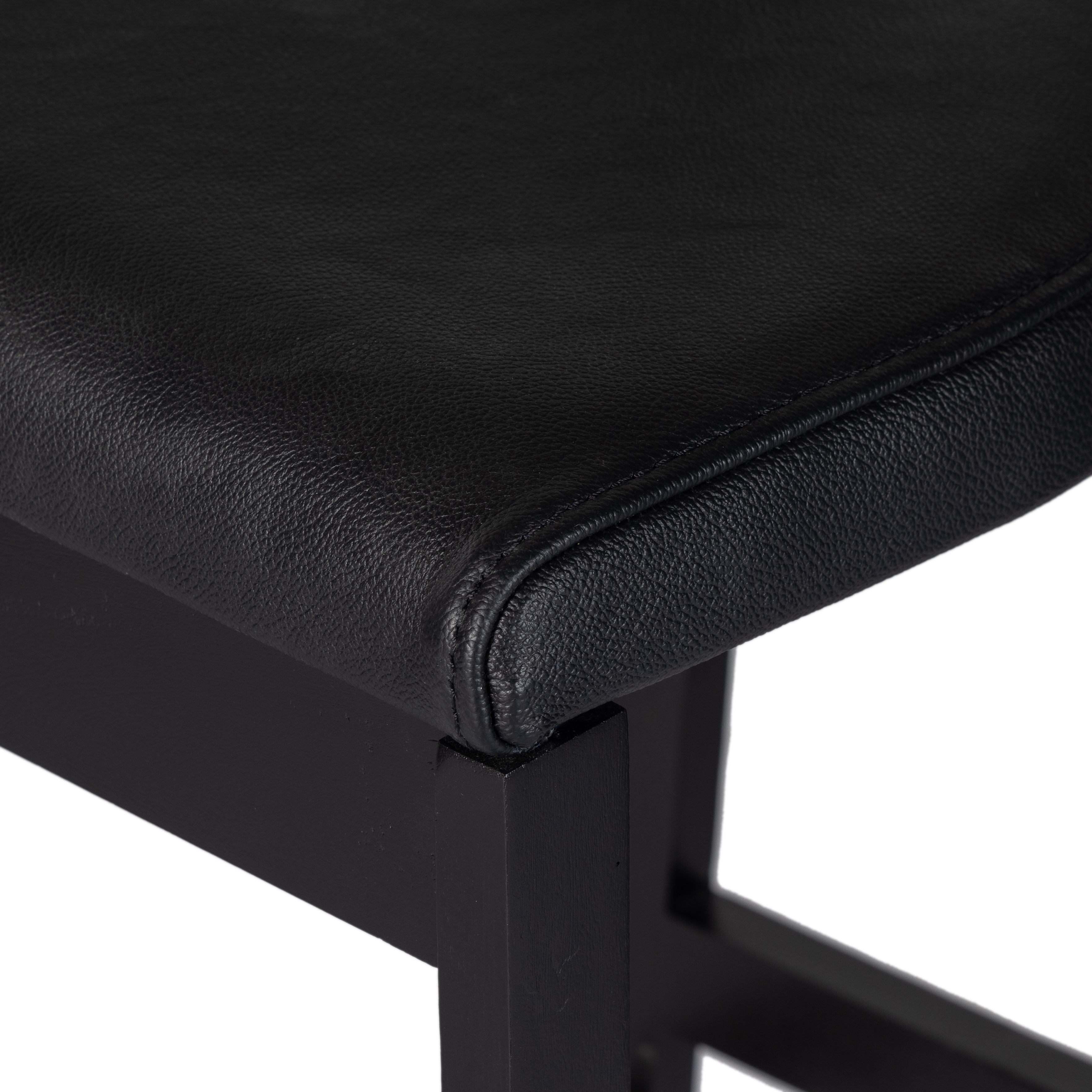 Tex Bar + Counter Stool - Black Leather - Image 7