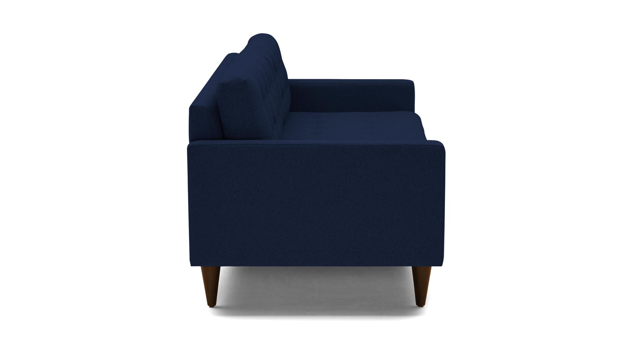 Blue Eliot Mid Century Modern Sofa - Royale Cobalt - Mocha - Image 2