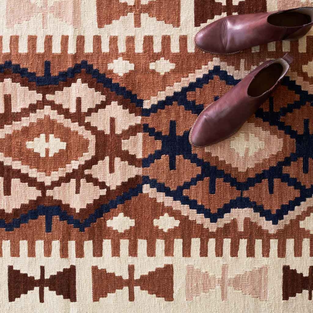 The Citizenry Harika Handwoven Kilim Accent Rug | 3' x 5' | Rust - Image 5