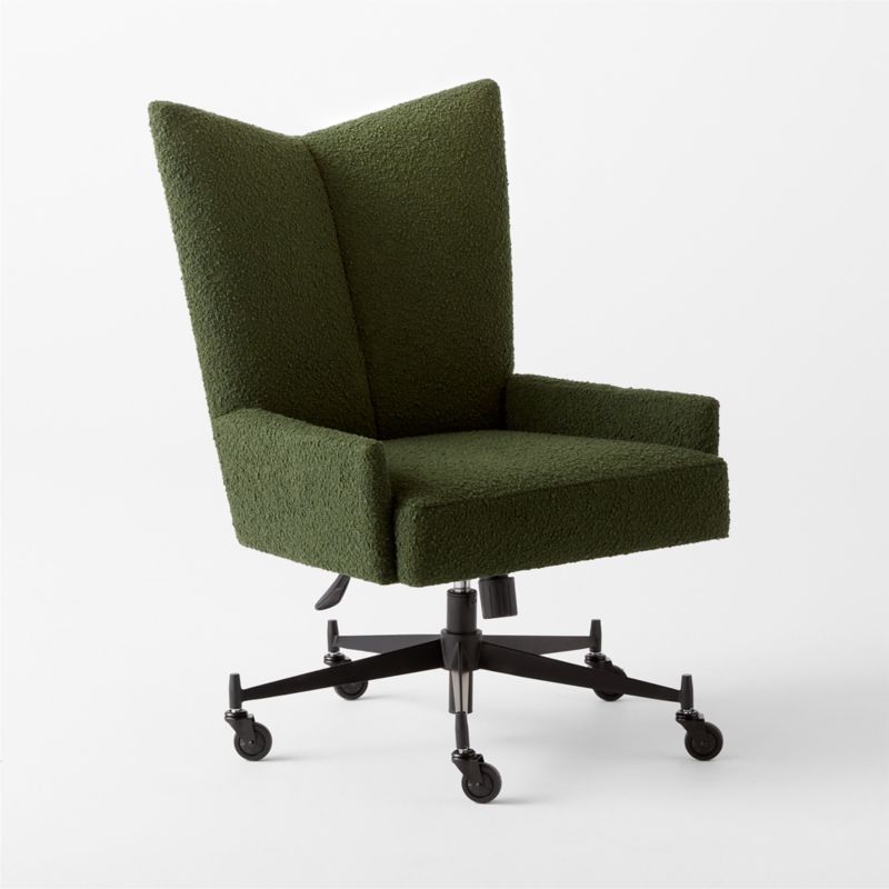Bowtie Green Boucle Office Chair Model 3002 by Paul McCobb - Image 3