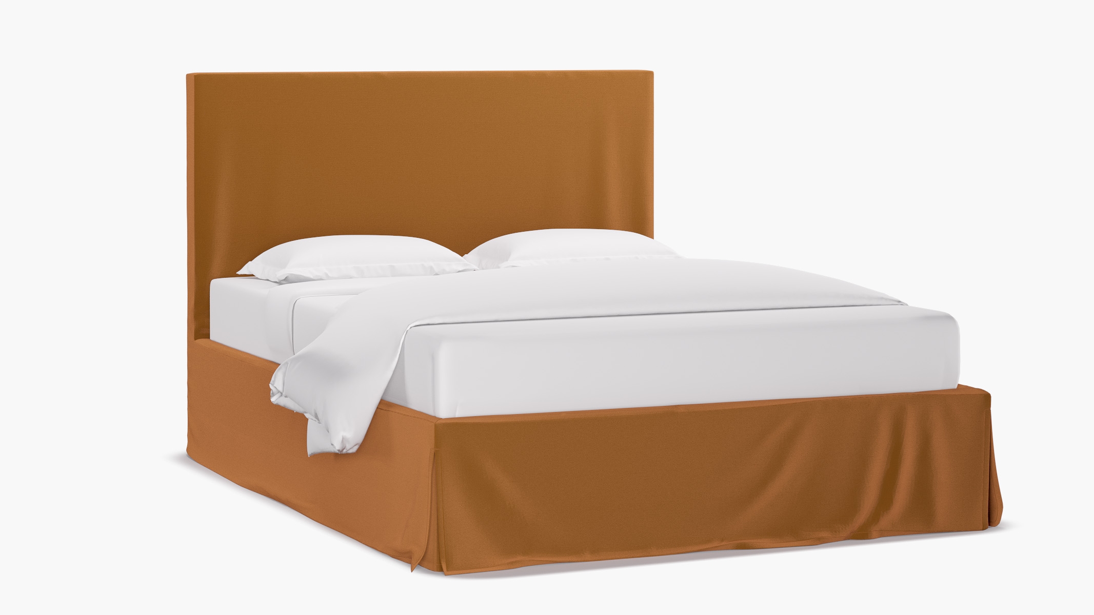 Slipcovered Bed, Marigold Performance Velvet, Full - Image 1