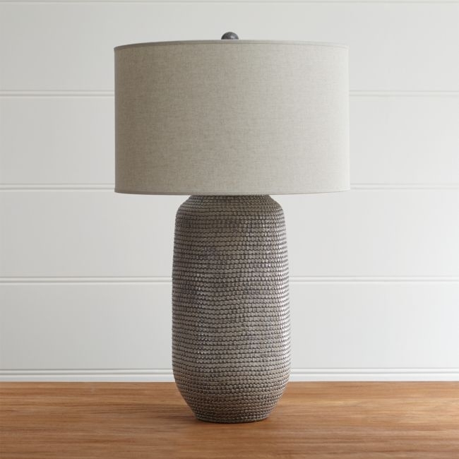 Cane Grey Table Lamp, Set of 2 - Image 0