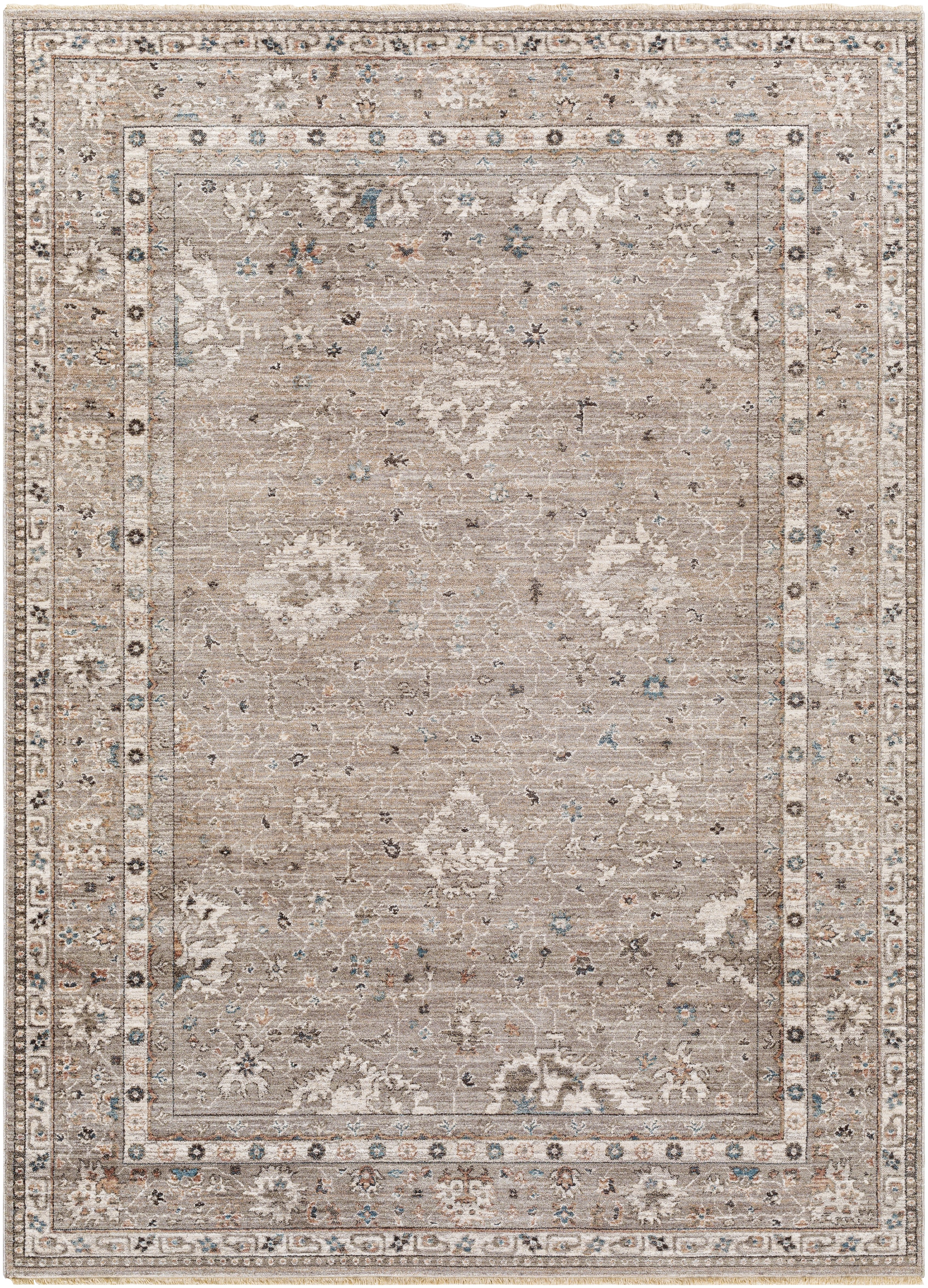 Carlisle Beige Indoor 7'10" x 7'10" Machine Woven Rug - Image 0