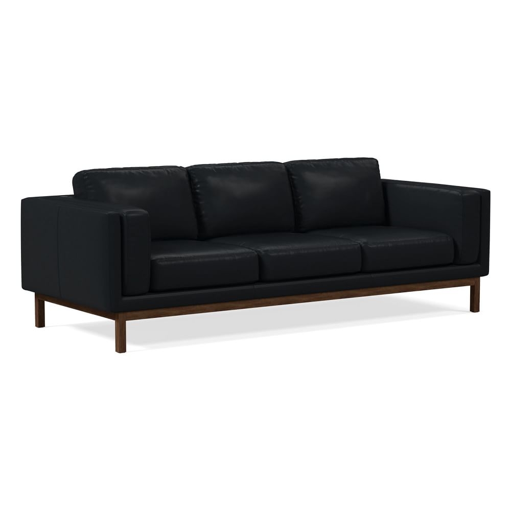 Dekalb 96" Sofa, Sierra Leather, Licorice, Acorn - Image 0