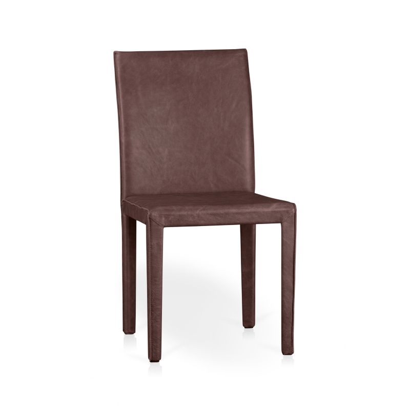Folio Merlot Top-Grain Leather Dining Chair - Image 2