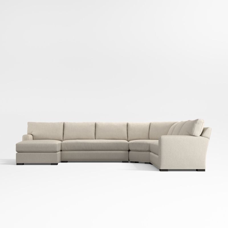 Axis Classic 4-Piece L-Shaped Wedge Bench Sectional Sofa with Chaise Lounge - Image 1