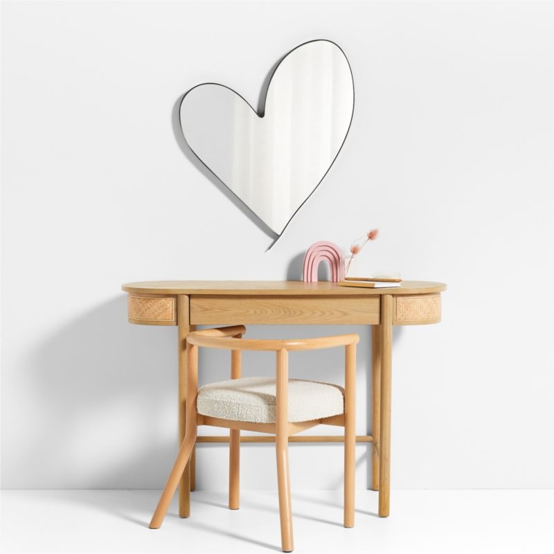 Large Heart Brass Metal Wall Mirror by Leanne Ford - Image 2