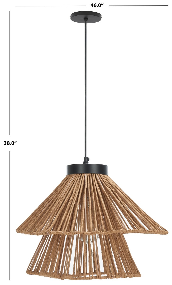 Kaia 16" Pendant - Natural/Black - Image 4
