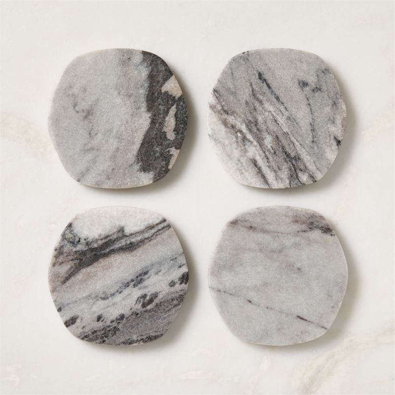 Matteo Grey Marble Coasters Set of 4 - Image 2